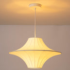 White Saucer Crisscross Bubble Pendant Light for Dining Room