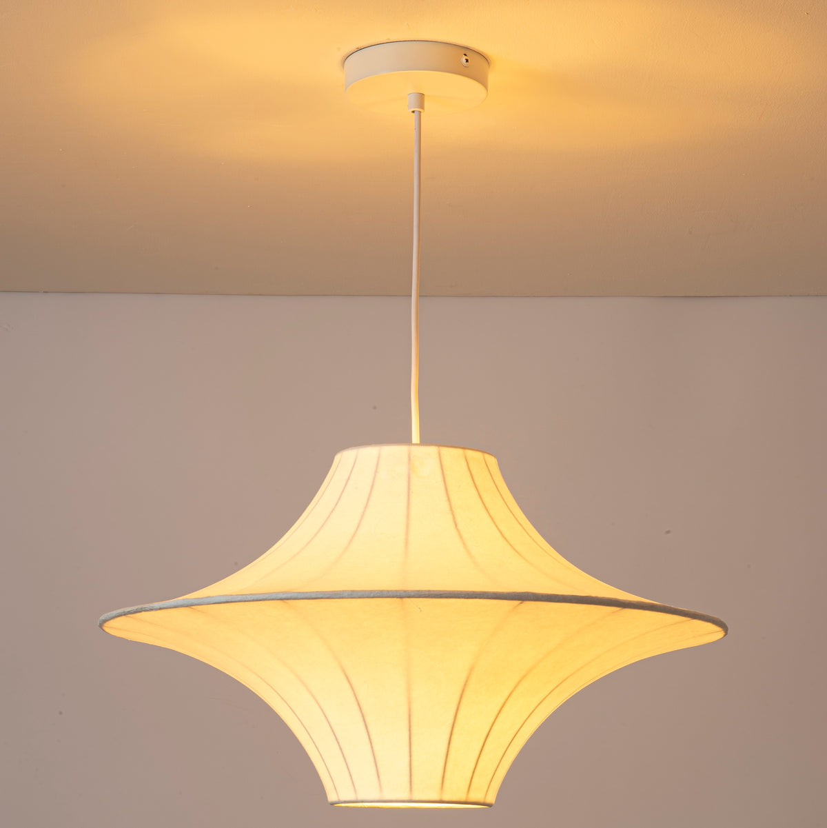 White Saucer Crisscross Bubble Pendant Light for Dining Room
