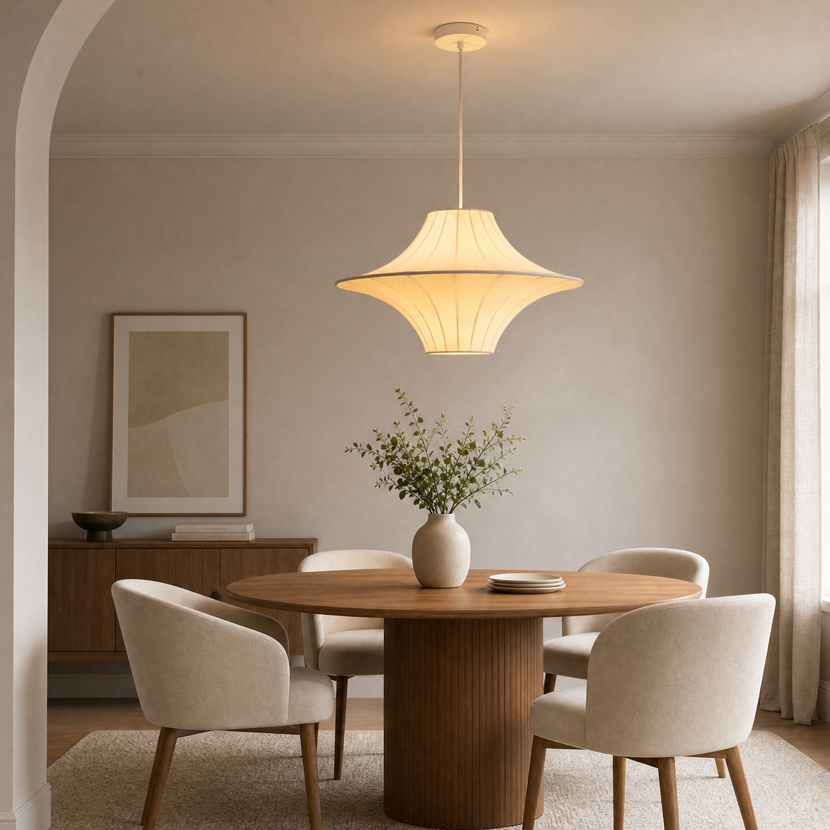 White Saucer Crisscross Bubble Pendant Light for Dining Room