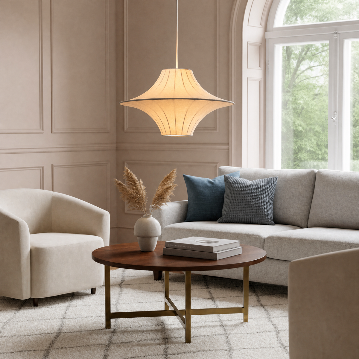 White Saucer Crisscross Bubble Pendant Light for Dining Room