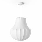 White Modern Lantern Pendant Light for Reading Corner