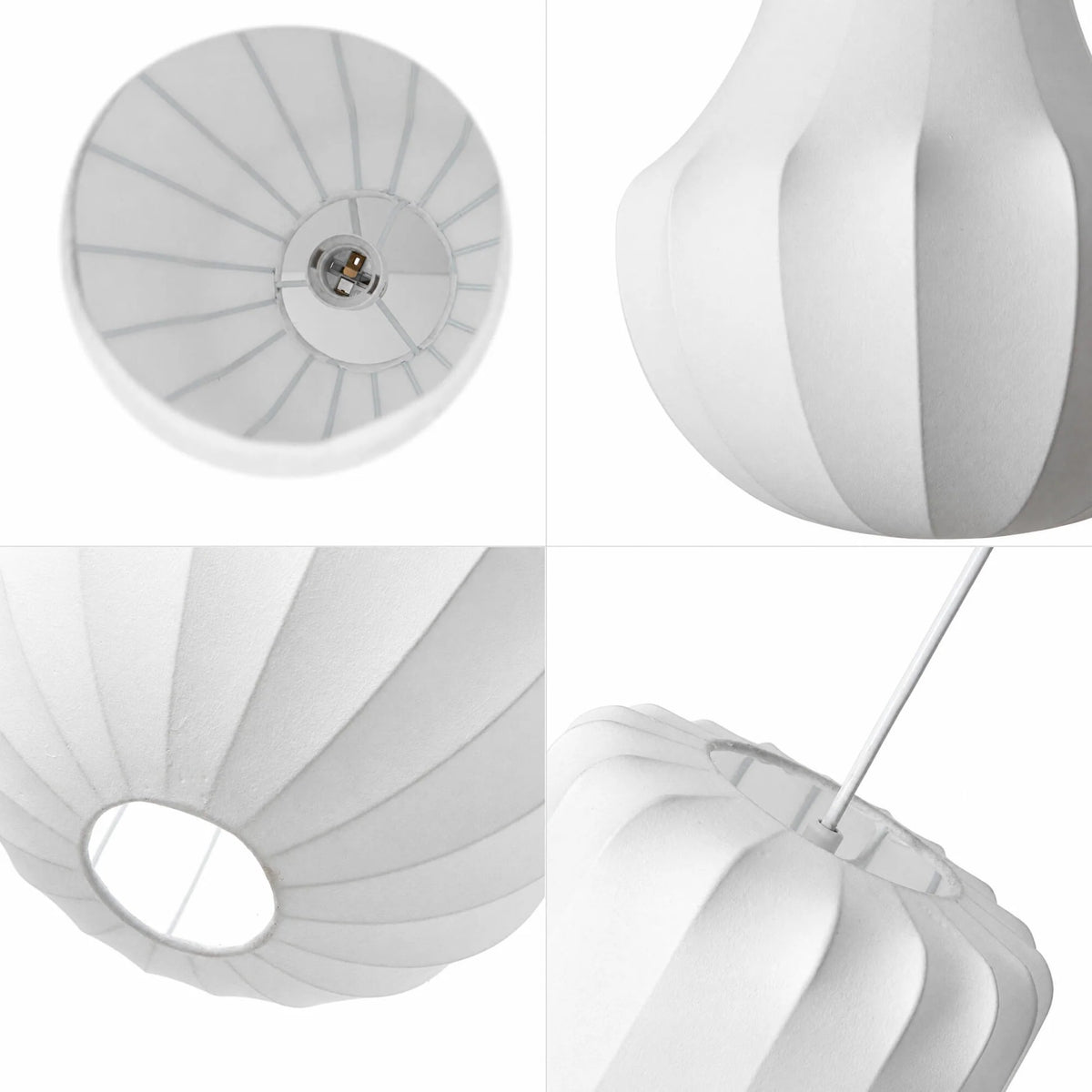 White Modern Lantern Pendant Light for Reading Corner