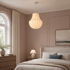 White Modern Lantern Pendant Light for Reading Corner