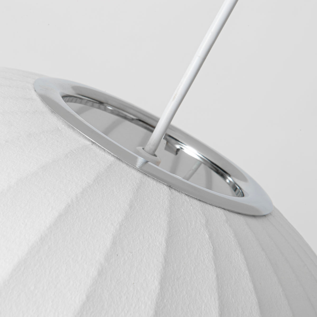 White Globe Fabric Pendant Lamp for Dining Room