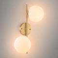Mid Century Modern Wall Sconce with Glass Globes