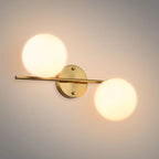Mid Century Modern Wall Sconce with Glass Globes