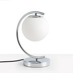 Modern White Globe Lamp for Bedroom