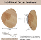 Irregular Wood Wall Sconce with Warm LED Halo Backlight for Bedroom