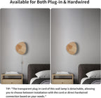 Irregular Wood Wall Sconce with Warm LED Halo Backlight for Bedroom