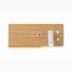 Wood-Look Wall Light with USB Plug and Right Reading Head