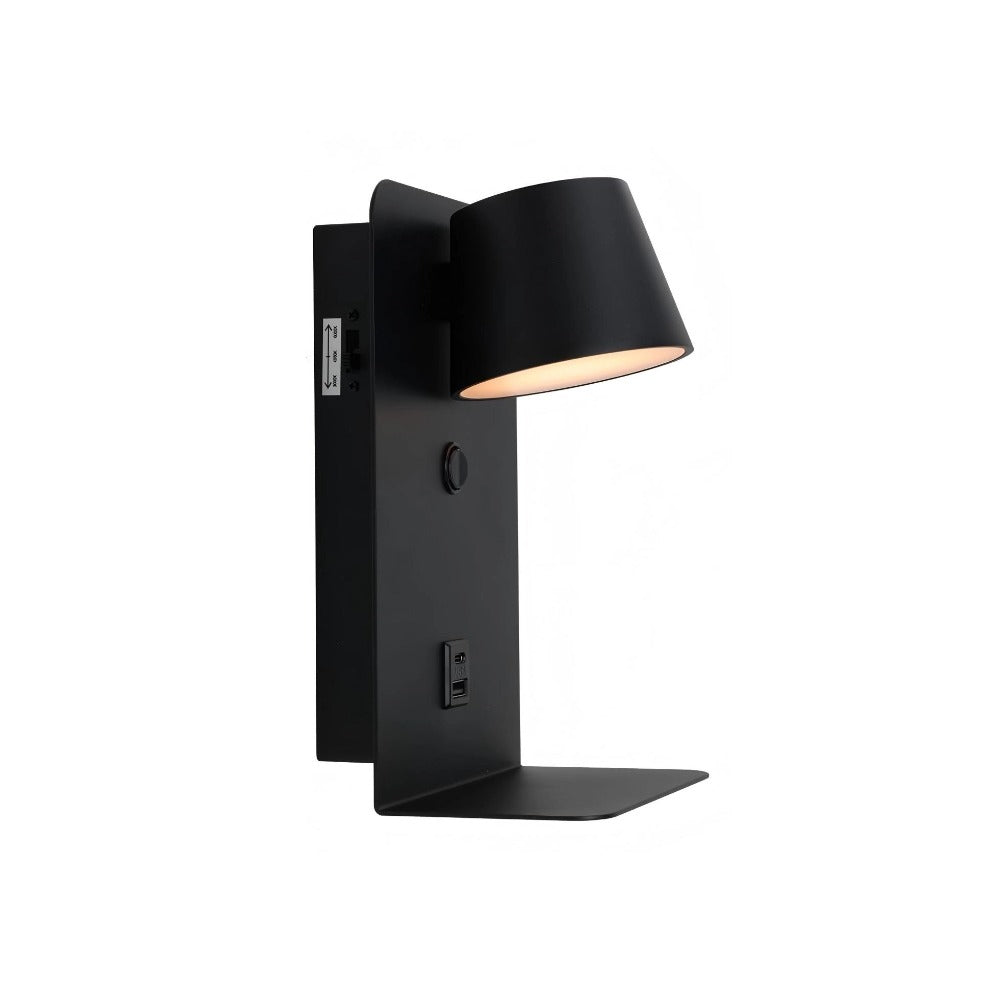 CCT Bedside Reading Sconce with Shelf for Reading nook