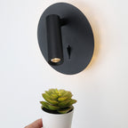 White Bedside Reading Sconce with Adjustable Spot for Bedroom