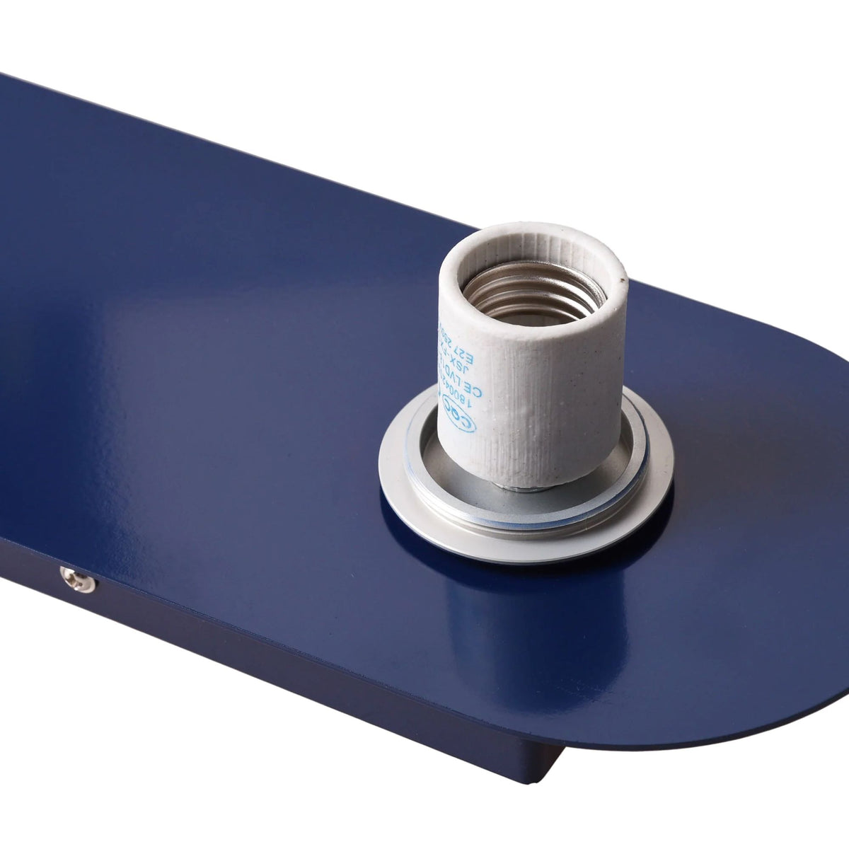 Navy Blue Modern Bedroom Sconce with Opal Globe