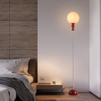 Mid-Century Modern Red Floor Light for Bedroom