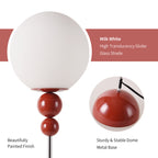 Mid-Century Modern Red Floor Light for Bedroom