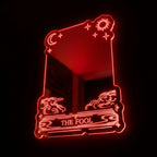 The Fool Tarot Custom Mirror LED Sign Wall Light Decor