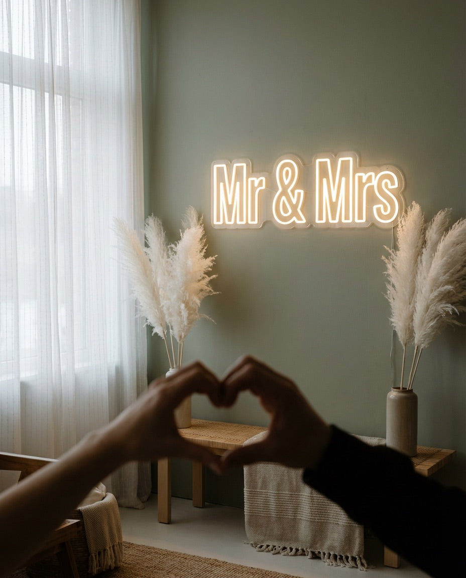 Custom Wedding Name LED Neon Sign | Personalized Last Name | Reception Decor | Wedding Backdrop Sign