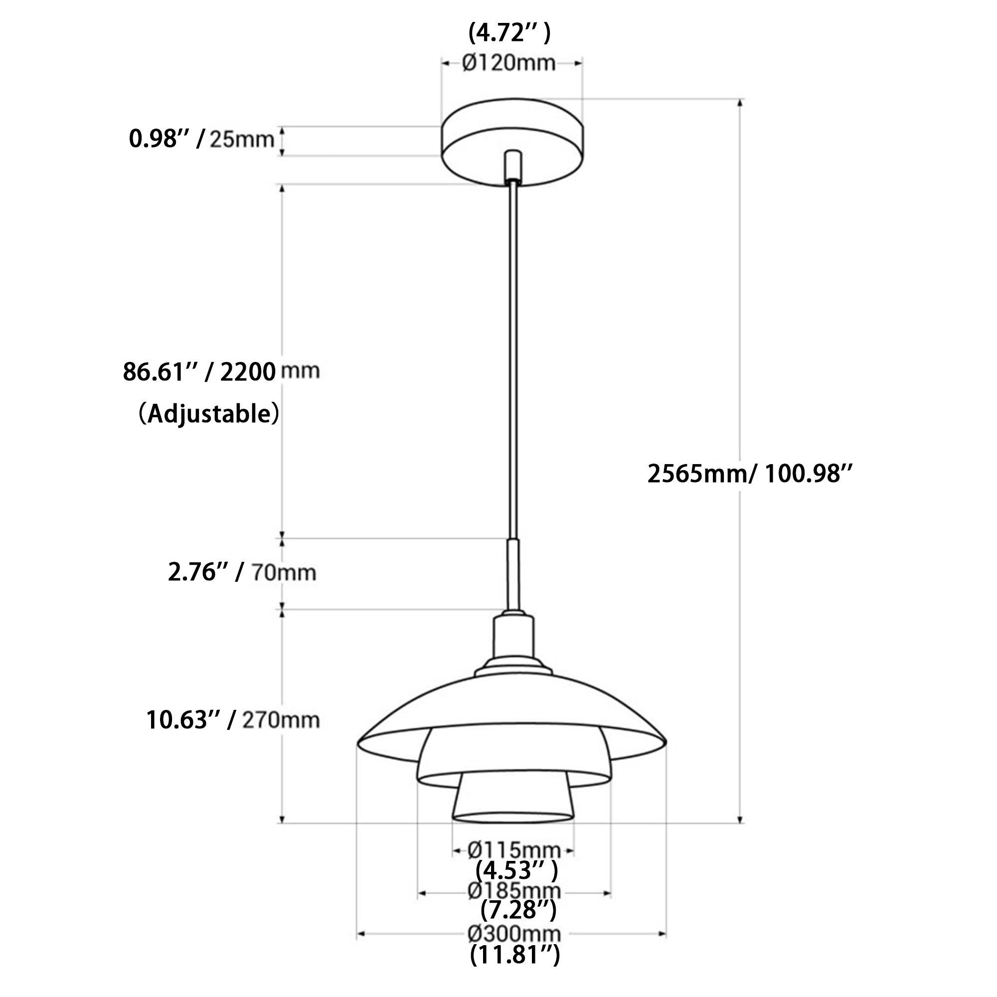 Layered Multi-Tier Pendant Light