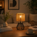 Woven Rattan Table Lamp for Living Room