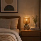 Woven Rattan Table Lamp for Living Room