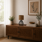 Woven Rattan Table Lamp for Living Room