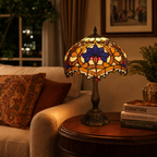 Make a bedside or side table feel inviting with a butterfly lamp inspired by classic Tiffany designs. 