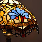 Vintage Tiffany-Style Glass Table Lamp for Living Room