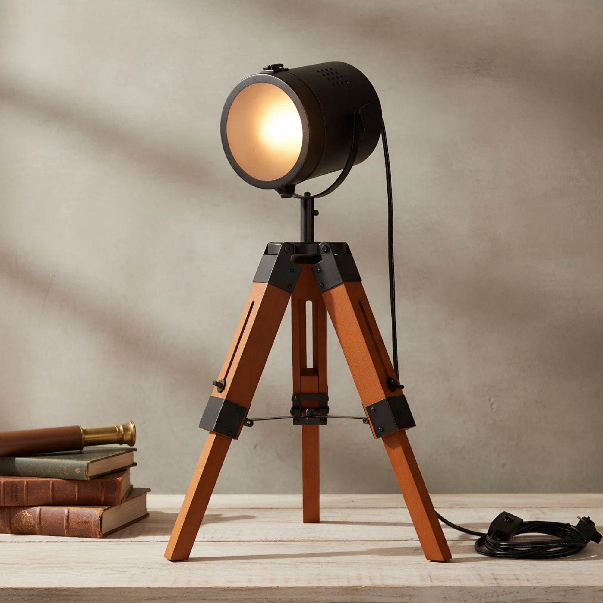 Adjustable Tripod Spotlight Table Lamp