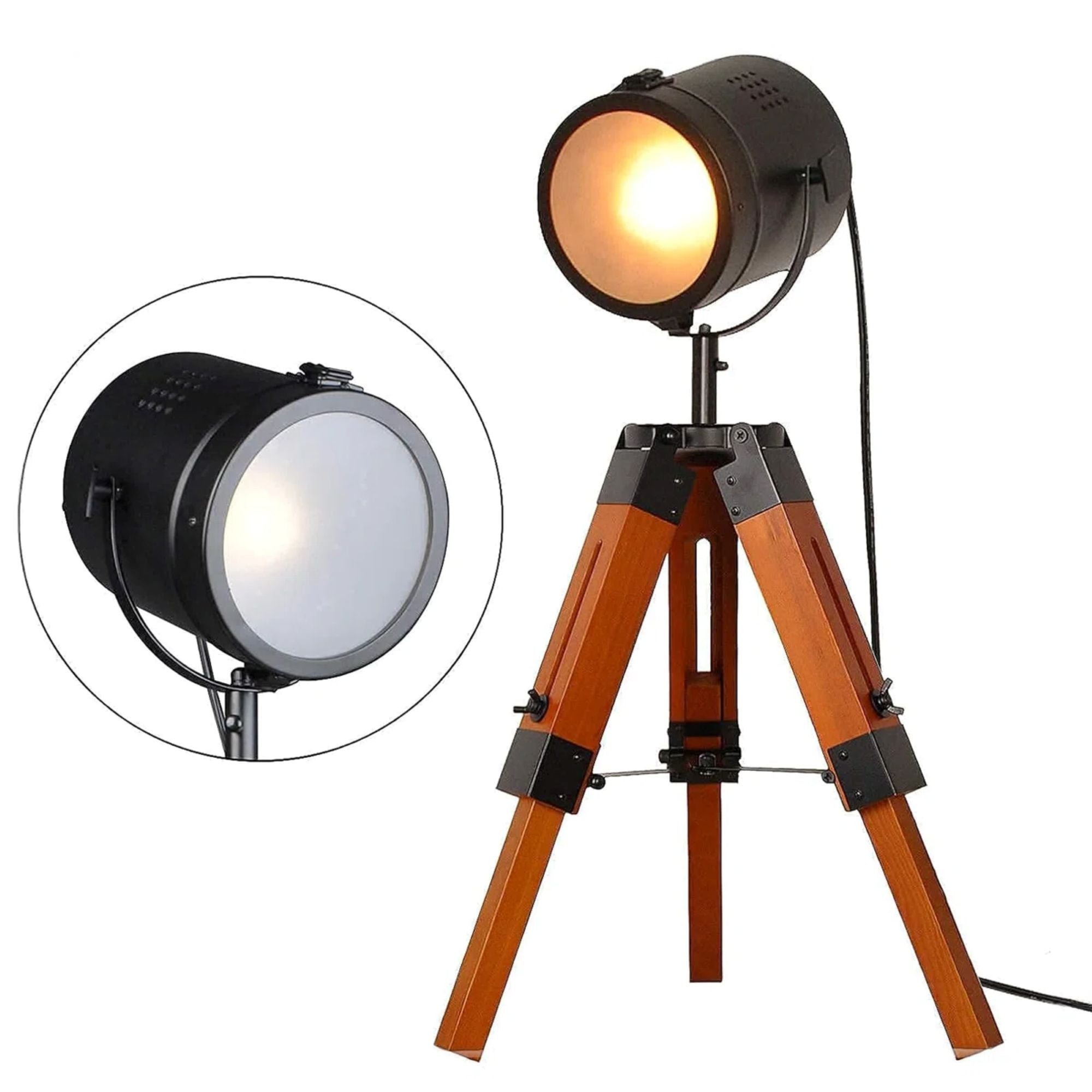 Adjustable Tripod Spotlight Table Lamp