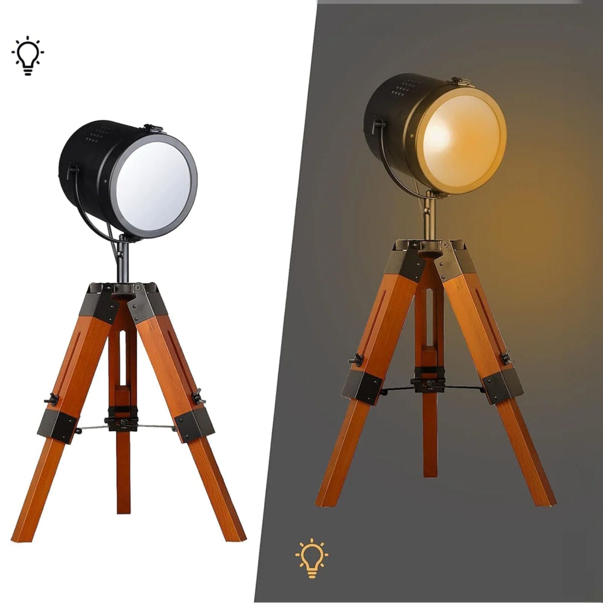 Adjustable Tripod Spotlight Table Lamp