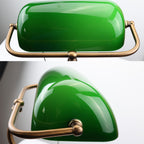 Green Banker's Desk Lamp with Pull Chain
