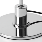 Chrome Layered Reflector Table Lamp with White Shade