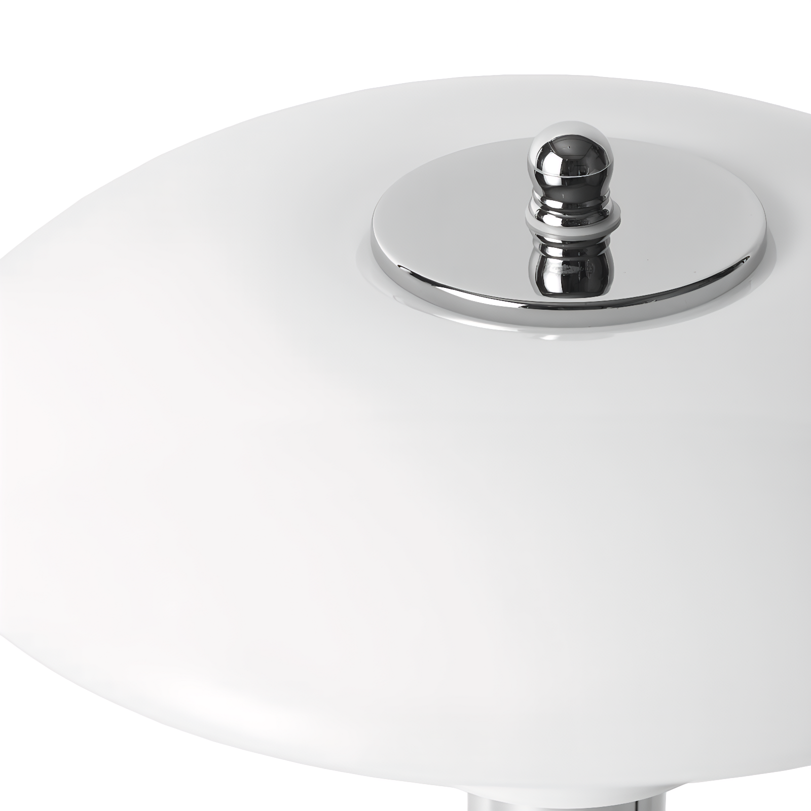Chrome Layered Reflector Table Lamp with White Shade