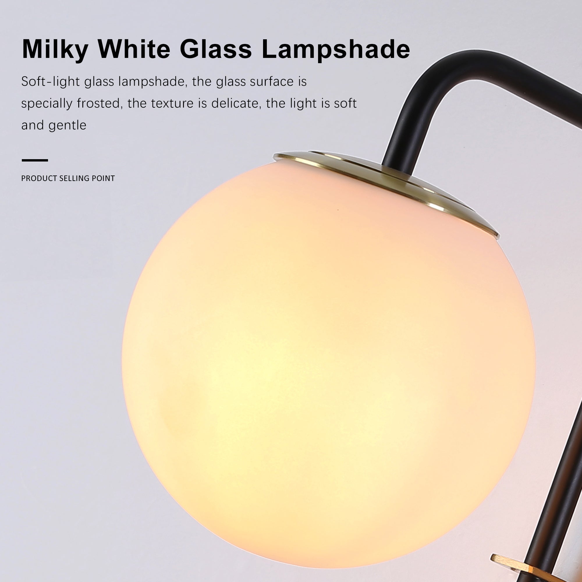 Opal Globe Plug-In Wall Sconce with Matte Black and Brass Finish