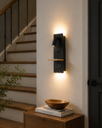 Bedside Shelf Wall Sconce with LED Reading Light, USB-C & Outlet