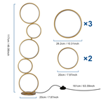 Modern Gold Dimmable LED Ring Floor Lamp for Living Room
