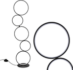Modern Gold Dimmable LED Ring Floor Lamp for Living Room