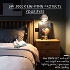 White Plug-In Bedside Reading Wall Sconce