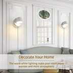 White Plug-In Bedside Reading Wall Sconce