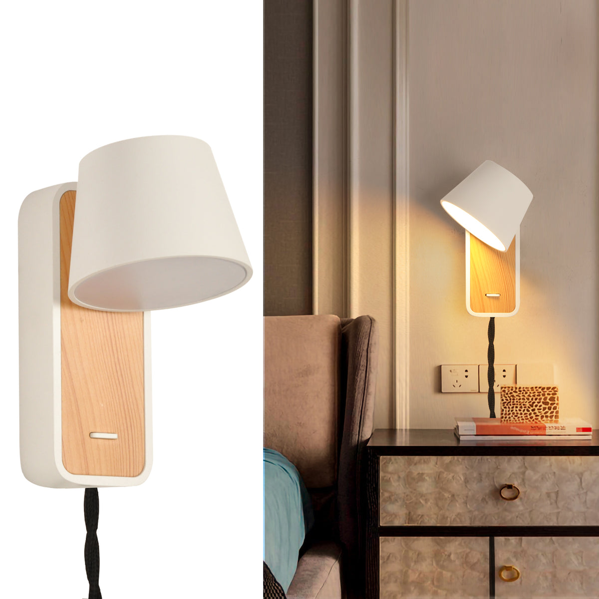 6W 3000K Warm White LED
Provides soft, warm illumination for comfortable bedside reading.