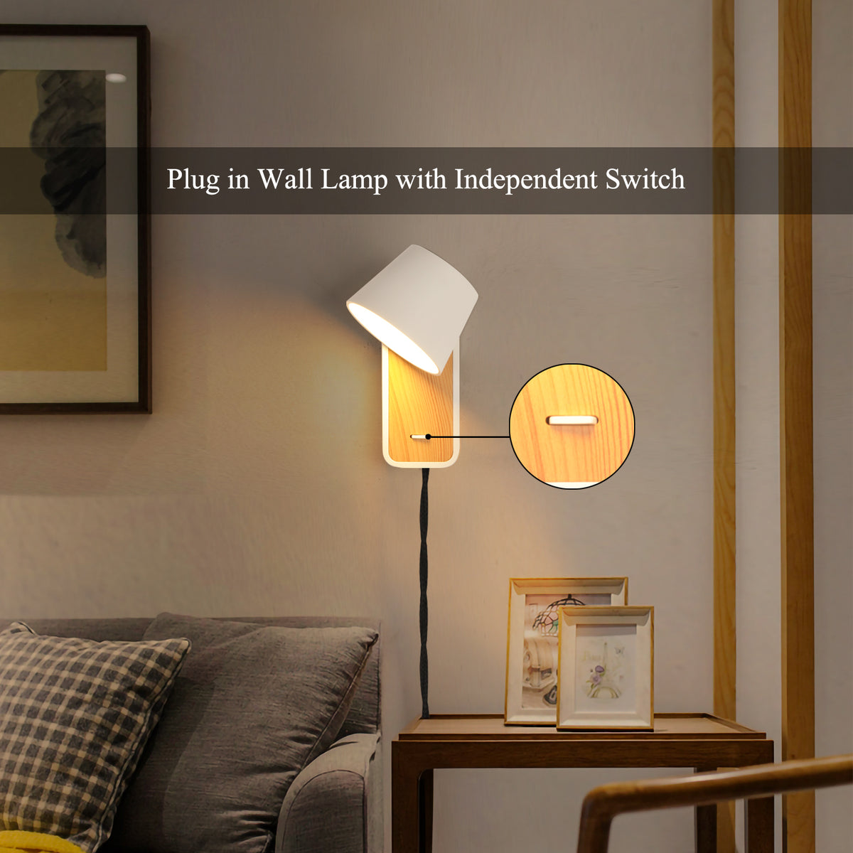 350° Articulating Wall Light for Bedroom