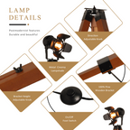 Adjustable Industrial Tripod Floor Lamp for Living Room