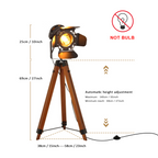 Adjustable Industrial Tripod Floor Lamp for Living Room