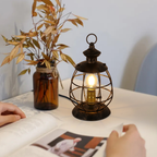 Vintage Brass Lantern Table Lamp