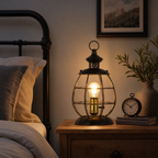 Vintage Brass Lantern Table Lamp