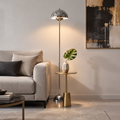 Modern Chrome Floor Lamp with Foot Switch for Living Room