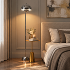 Modern Chrome Floor Lamp with Foot Switch for Living Room