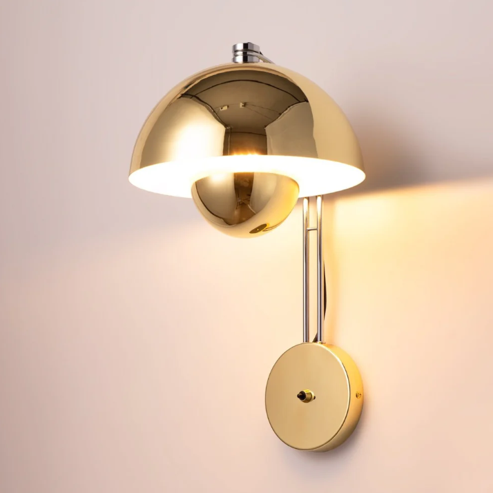 Dome Wall Sconce | Plug-In or Hardwired FlowerPot Wall Light