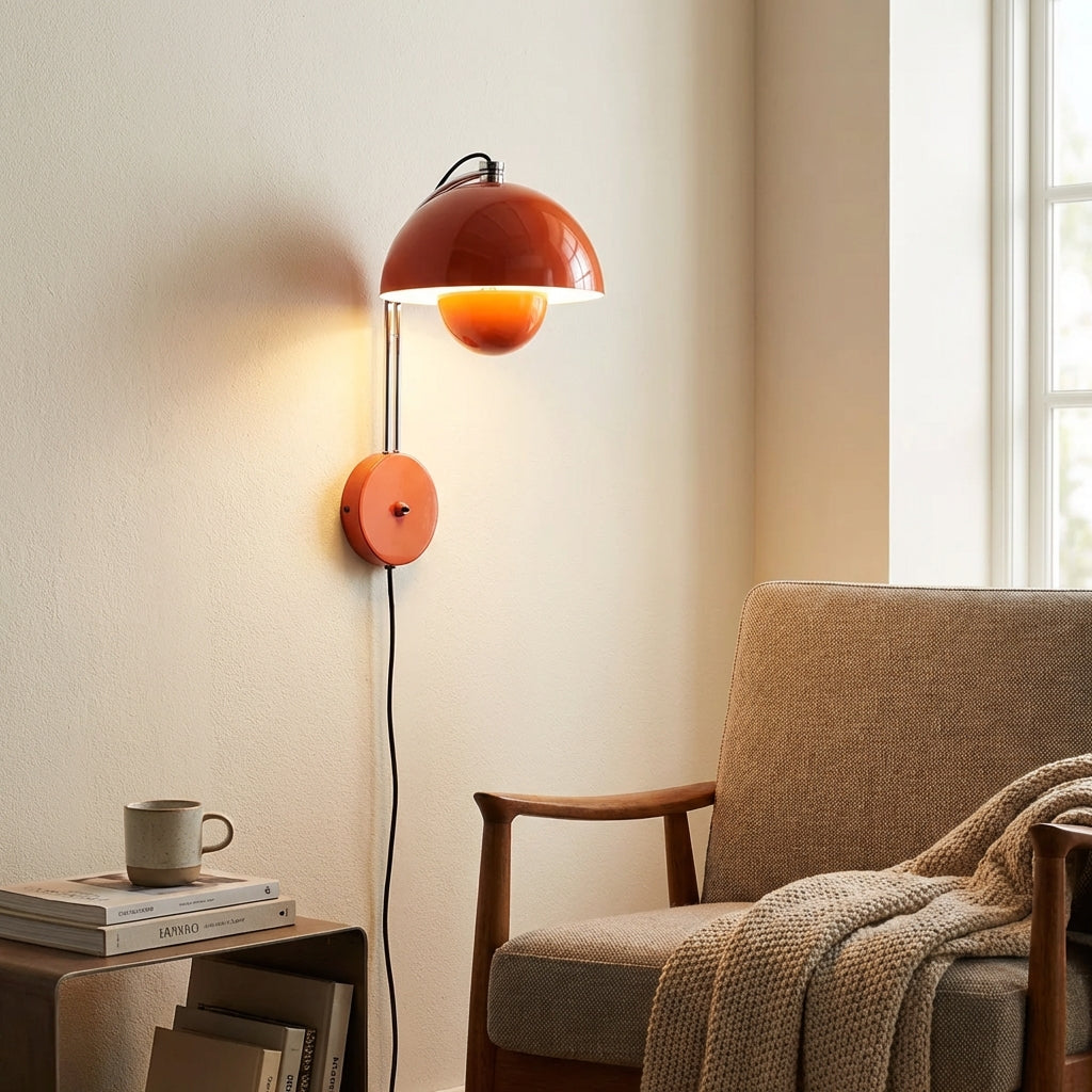 Dome Wall Sconce | Plug-In or Hardwired Wall Light